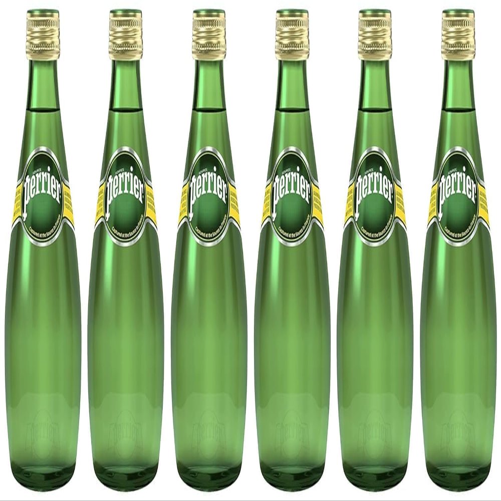 Perriers Natural Mineral Carbonated Sparkling Water (Pack of 6)