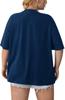 ABSOLUTE DEFENSE Oversize Tshirt Baggy for Women Girl Cotton Latest Casual Blue Maroon Stylish Beige Black Lavender Pink Brown Peach White 299 399 Under view 2