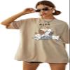 ABSOLUTE DEFENSE Oversize Tshirt Baggy for Women Girl Cotton Latest Casual Blue Maroon Stylish Beige Black Lavender Pink Brown Peach White 299 399 Under view 1