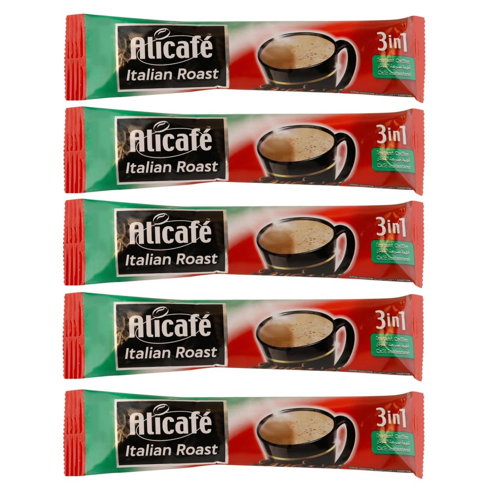 Alicafe Italian Roast 3 in 1 Instant Coffee | Smooth With Microground Coffee | Instant Coffee Sachets | (5 x 16.5g)