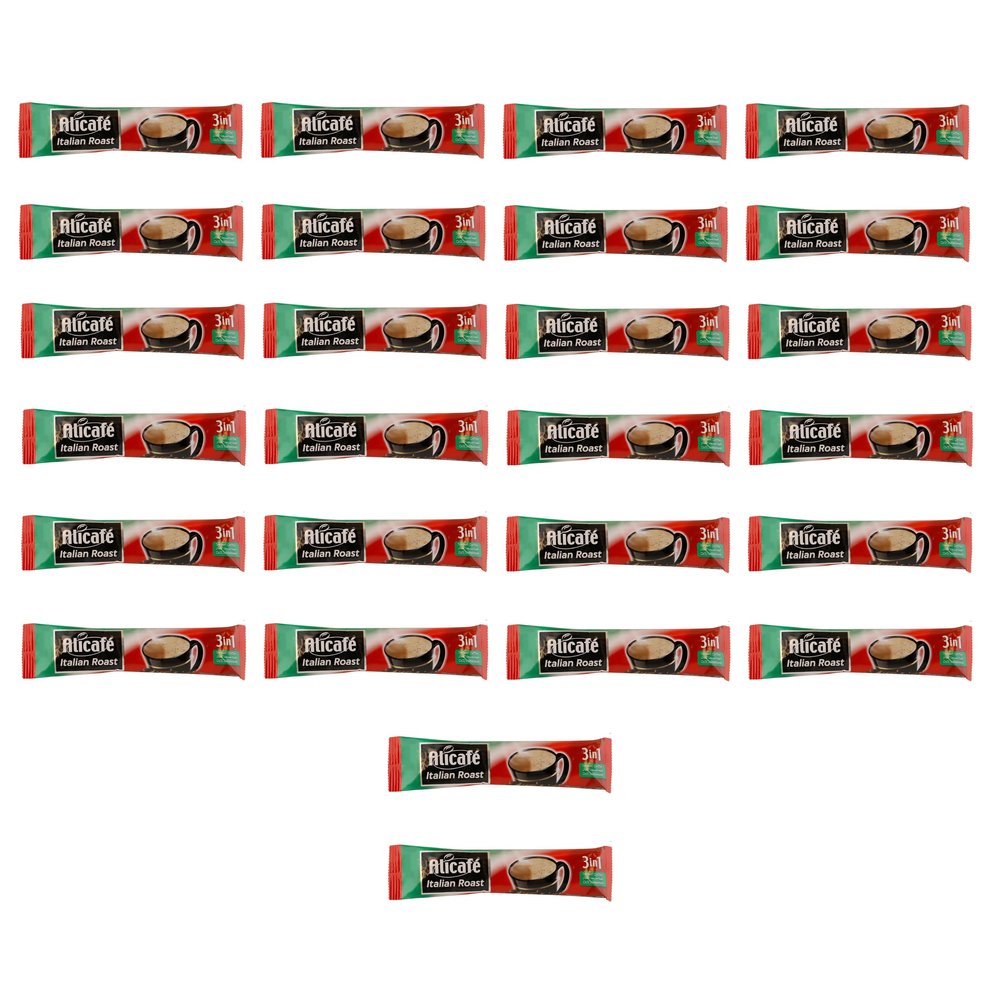 Alicafe Italian Roast 3 in 1 Instant Coffee | Smooth With Microground Coffee | Instant Coffee Sachets | (26 x 16.5g)