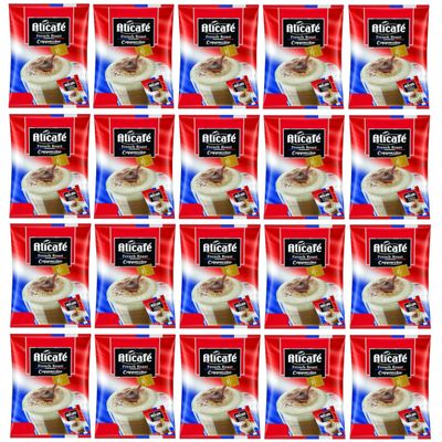 Alicafe French Roast Cappuccino Sachets with Creamer and Choco Granules (20x25g) | 3 in 1 instant Coffee | Imported Cappuccino