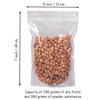 Khyati Naturals Stand Up Zipper Pouch (200gm-500gm) | Transparent, Resealable Zip Lock Bag | Airtight Storage Pouch for Dry Fruits, Snacks, Spices, Packaging (13X23X5, 10, count) view 2