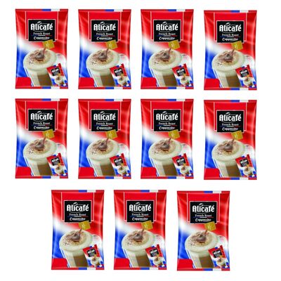 Alicafe French Roast Cappuccino Sachets with Creamer and Choco Granules (11x25g) | 3 in 1 instant Coffee | Imported Cappuccino