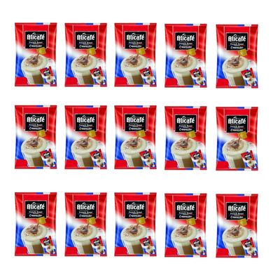 Alicafe French Roast Cappuccino Sachets with Creamer and Choco Granules (15x25g) | 3 in 1 instant Coffee | Imported Cappuccino