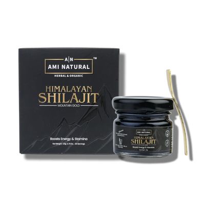 Ami Natural Himalayan Shilajit for Strength, Stamina and Vitality | Powerful Wellness Resin for Men & Women | Pack of 1-20g