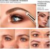 Geyoga Eyebrow Trimmer for Women, face razor for woman, 2 in 1 Rechargeable Facial Hair Remover with Replaceable Heads, Professional Painless Personal Hair Removal Eyebrow Razor with Indicator Lights, ( RoseGold ) view 2