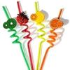 AARSH4 PCS Curly Reusable Straws Smoothie Drinking Straws Kids/Birthday Party Decorations for Kids Girls (Pack of 1) (4) view 1