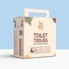 IMECO Bamboo Toilet Tissue Rolls 1760 Pulls (Pack of 2, 220 x 4 Rolls) 3-Ply Unbleached Toilet Paper | 100% Natural & Eco-Friendly | Soft & Highly Absorbent Tissues | Hypoallergenic view 2