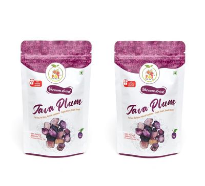 FAT Furits Any Time Vacuum Dried Jamun | Natural Jamun | Healthy Snack | No added Sugar | No Preservative | Diabetic Snack | Rich in Dietary Fibre | Dehydrated Fruit (20 gram, Pack of 2)