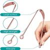 Fealtin 3Pcs Ayurvedic Copper Tongue Cleaner for Kids & Adults Easy to Use With Travel Capsule Plastic Tooth Brush Paste Holder Flexible Design for Health, Oral Care Tool -3 Pack view 2
