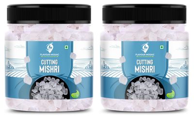 FLAVOUR MOSAIC MISHRI DANA 2 x 400 GM Each (Total 800 GM) | Misri Mishri Crystal Sweet Candy | Diamond Cut Mishri