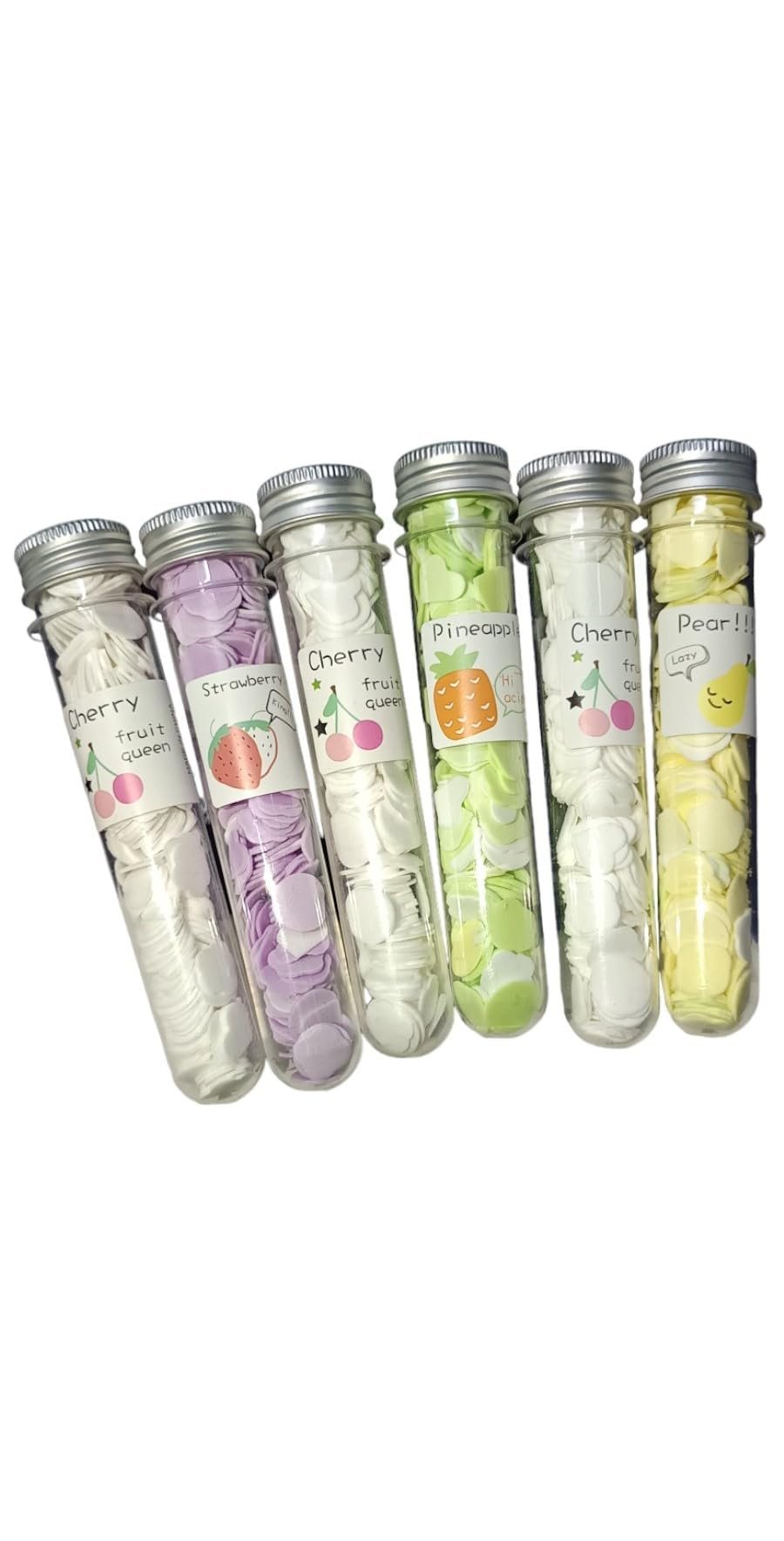 Manrav 6 Pcs Flavour Soap For Travelling Soft Paper Soap Flower Design Tube Shape Bottle (Assorted/Random Colour)