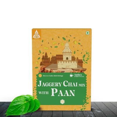 Aarin's Jaggery Chai Mix with Paan with Jaggery - 250 Grams | 3 in 1 Premium Tea mix with Jaggery, Assam Tea with Paan Masala | Flavor - Paan Masala