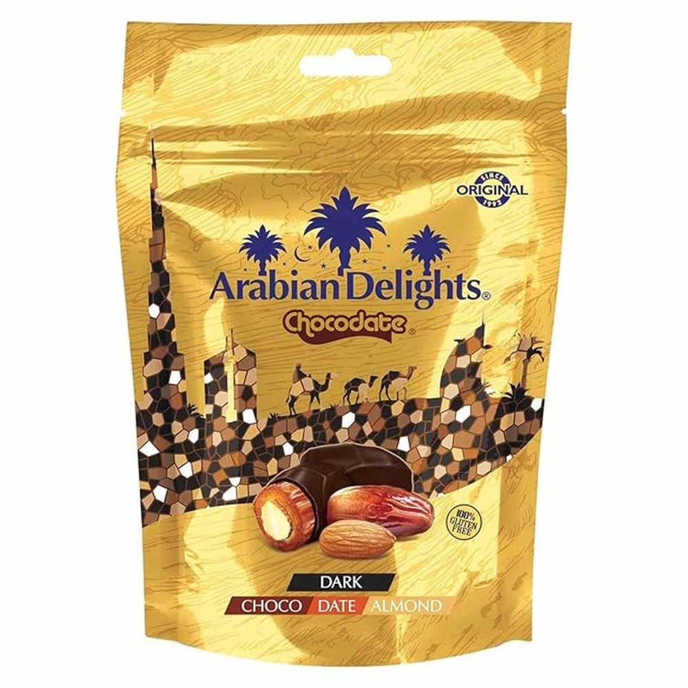 Arabian Delight Chocodate Coco Dark Chocolate Covered Date with Roasted Almond, 90g
