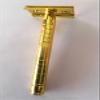 Classic Safety Razor, Double Edge, Gold-Plated, Traditional Style view 2