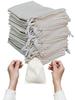 STYLELAB Reusable Muslin Bags 4 x 5 Inches | 100 pcs Small Cotton Drawstring Spice Bag | 100% Eco-Friendly view 1
