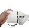 STYLELAB Reusable Muslin Bags 4 x 5 Inches | 100 pcs Small Cotton Drawstring Spice Bag | 100% Eco-Friendly view 2