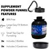 Amazing Whey loader Protein Carry Funnel Portable Protein Whey or Supplement Powder Combo Pack of 2 Carrying Whey Funnel and Container Box with Key-Chain Multicolor 30 ml, Plastic (White+Black) view 4