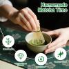 4-Piece Matcha Tea Set  Traditional Japanese Matcha Kit with Bamboo Whisk, Scoop, Ceramic Whisk Holder & Sifter  Beautiful Kiln-Glazed Green Design view 2