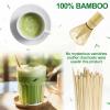 4-Piece Matcha Tea Set  Traditional Japanese Matcha Kit with Bamboo Whisk, Scoop, Ceramic Whisk Holder & Sifter  Beautiful Kiln-Glazed Green Design view 3