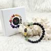 Abundance Magnet Crystal Bracelet with Hamsa Charm for Protection | Green Aventurine, Citrine, Tiger Stone, Tourmilated Quartz, and Pyrite | Attracts Wealth & Removes Negative Energies (S) view 2