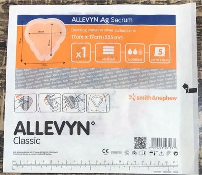 Allevyn Ag Sacrum 17X17Cm, For Absorb Exudate, Dressing Size: 17 * 17Cm, 1 pc