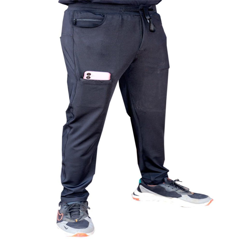 Track Pant for Men || Men Track Pants || Track Pant for Men Polyster Fabric (in, Alpha, L, Regular, Black)