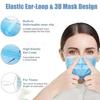 GRAPE 3Ply Non-Woven Fabric Disposable Surgical Dust Mask With Nose Clip (BLUE, 50, count) view 4