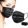 GRAPE 3Ply Non-Woven Fabric Disposable Surgical Dust Mask With Nose Clip (BLACK, 50, count) view 3