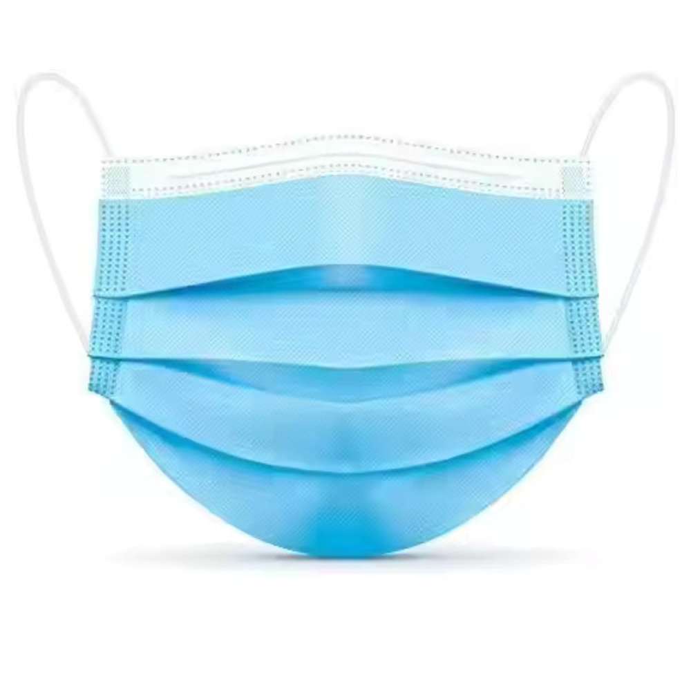 GRAPE 3-Ply Disposable Surgical Mask with Advanced Melt-Blown Middle Layer for Unisex (BLUE, 100, count)