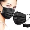 GRAPE 3-Ply Disposable Surgical Mask with Advanced Melt-Blown Middle Layer for Unisex (BLACK, 100, count) view 3