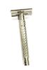 Classic Safety Razor, Double Edge, Stainless Steel, Textured Handle view 1