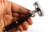 CHARMWAVES Men Double Edge Smooth Safety Shaving Razor 10 Cm Long Handle (Butterfly Open Mechanism, Abs Rubber Grip Plastic And Brass Body) view 4