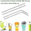AJAPOR Stainless Steel Straws for Kids & Adults with Cleaning Brush, Reusable Metal Straws, Steel Straws for Drinking Juice and Tender Coconut (8 Bent + 8 Straight + 4 Brushes) 20 Pieces view 3