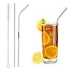 AJAPOR Stainless Steel Straws for Kids & Adults with Cleaning Brush, Reusable Metal Straws, Steel Straws for Drinking Juice and Tender Coconut (1 Bent + 1 Straight + 1 Brush) view 1