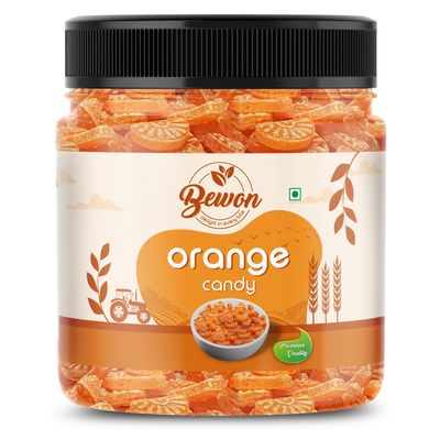 BEWON Orange Candy | Bursting With Real Orange Flavor | Narangee Toffee | Santra Goli | Vegetarian | No Transfat | Sweet Toffee 800gram