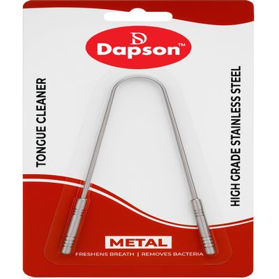 Dapson Metal Tongue Cleaner, High Grade Stainless Steel, Pack of 2