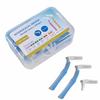 Interdental Brush,25 Pcs L-Shaped Orthodontic Interdental Brushs,Manual Brush for Adult,Smooth Cleaning Between Teeth without dead Angle (Blue, 0.8mm) view 1
