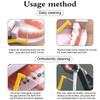 Interdental Brush,25 Pcs L-Shaped Orthodontic Interdental Brushs,Manual Brush for Adult,Smooth Cleaning Between Teeth without dead Angle (Blue, 0.8mm) view 4