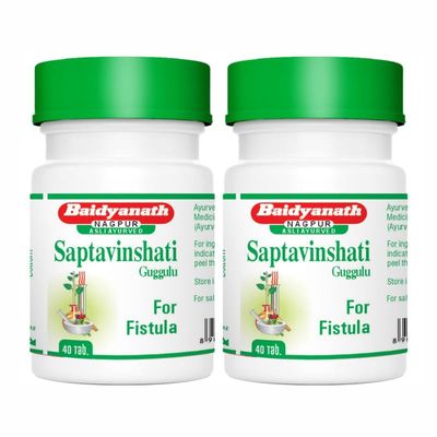 Baidyanath Asli Ayurved Saptavinshati Guggulu - 40 Tablets (Pack Of 2) | Ayurvedic Supplement for Wellness Support | With Pipal & Herbal Ingredients