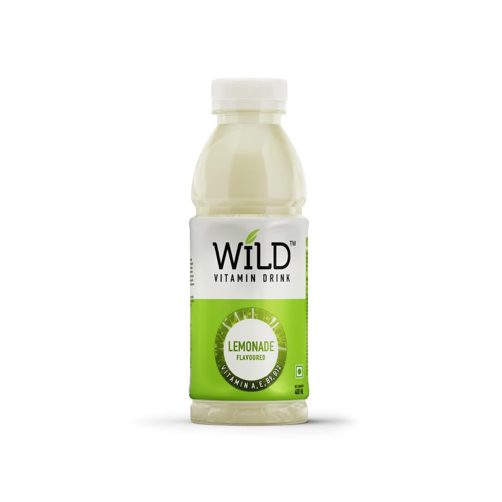 Wild Vitamin Drink (400 ml, Pack of 12) - Lemonade Flavoured Hydration Drink, Contains Antioxidant Vitamin C, Vitamin B3, B5, B6, and B12, Ready To Drink, For Everyone, For Anytime