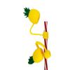 Bhavya Optic Silicone Straw Cover with Cartoon Design, Dust Protector for Drinking Straws (Yellow Pineapple) view 2