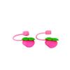 Bhavya Optic Silicone Straw Cover with Cartoon Design, Dust Protector for Drinking Straws (Pink Strawberry) view 1