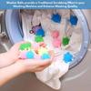 Laundry Dryer Balls Set, Reusable Washing Machine Balls with Spikes, Multi-Colour, with Bonus Microfibre Cloths view 4