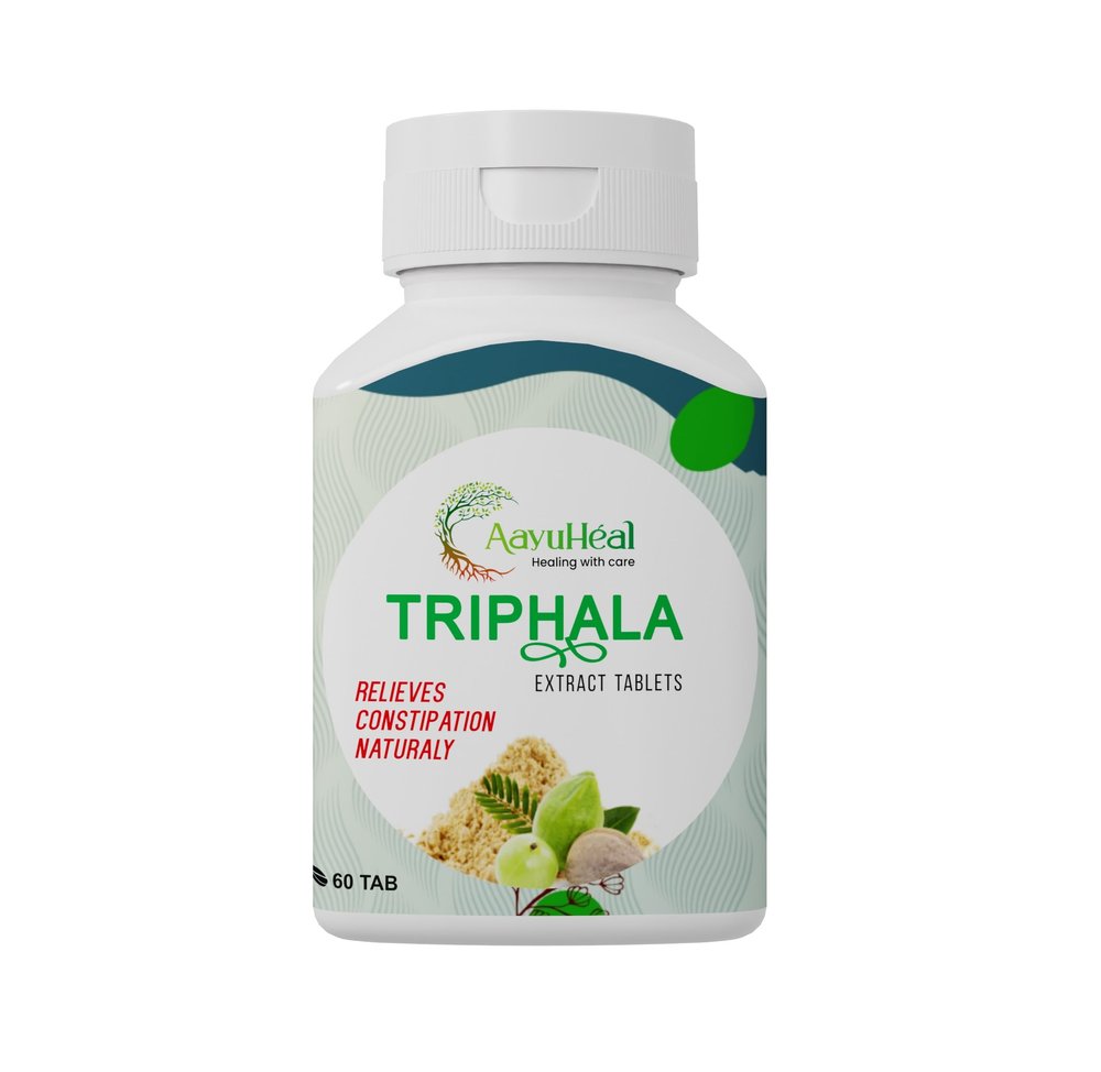 AayuHeal Triphala Tablets - 60 Tabs | Natural Digestive & Detox Support | Rich in Antioxidants & Herbal Formula