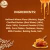 Crumb Haven Honey Oat Cookies | Multi Flavours Pack | No Maida, No Palm Oil, No Preservatives| Made with Pure Desi Ghee | Healthy Snack (100gm, Honey) view 3