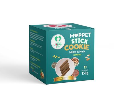 Little Moppet Foods Millet and Nuts Moppet Stick Cookies - 150g