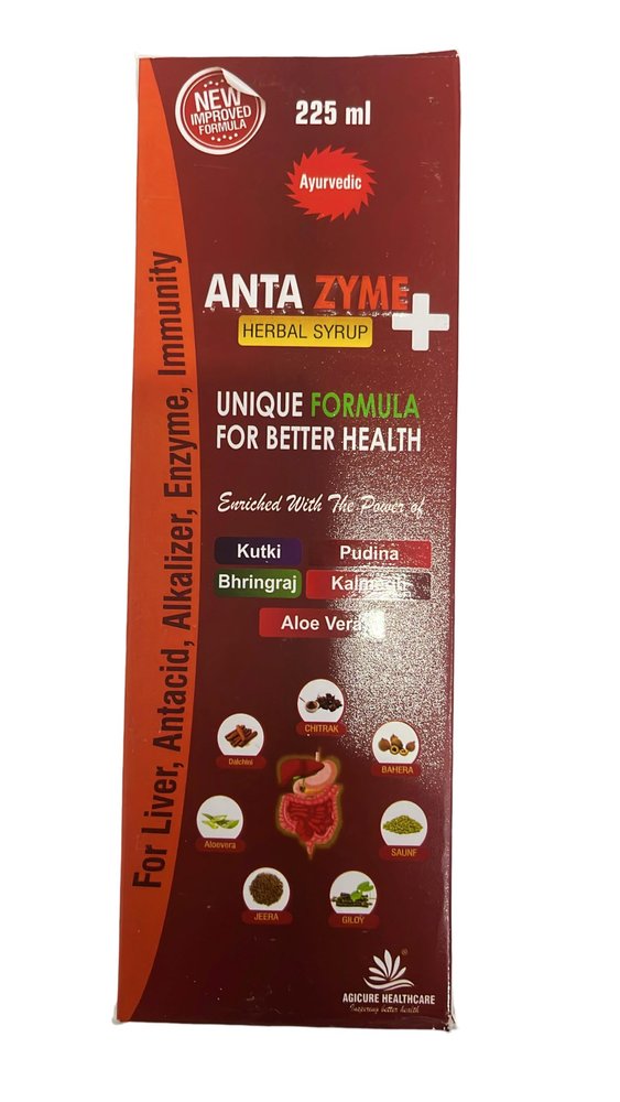 Agicure Antazyme+ Herbal Tonic | Ayurvedic Tonic | Immunity Booster | Enriched with Kutki, Bhringraj, Pudina, Kalmegh & Aloe Vera | Natural Alkalizer | 225ml