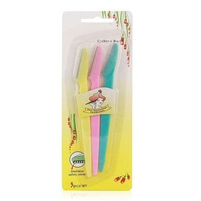 Bhavya Enterprises Reusable Face Razor for Women Facial Hair- 3 Razors | Instant & Painless Hair Removal | For Eyebrows, Upper Lip, Forehead, Peach Fuzz, Chin and Sideburns | Dermaplaning Tool
